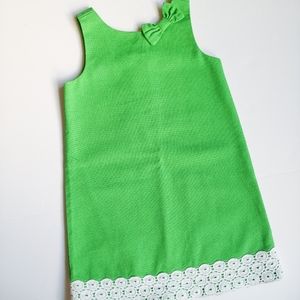 Sold.Janie and Jack Green Eyelet Trimmed Dress - 4